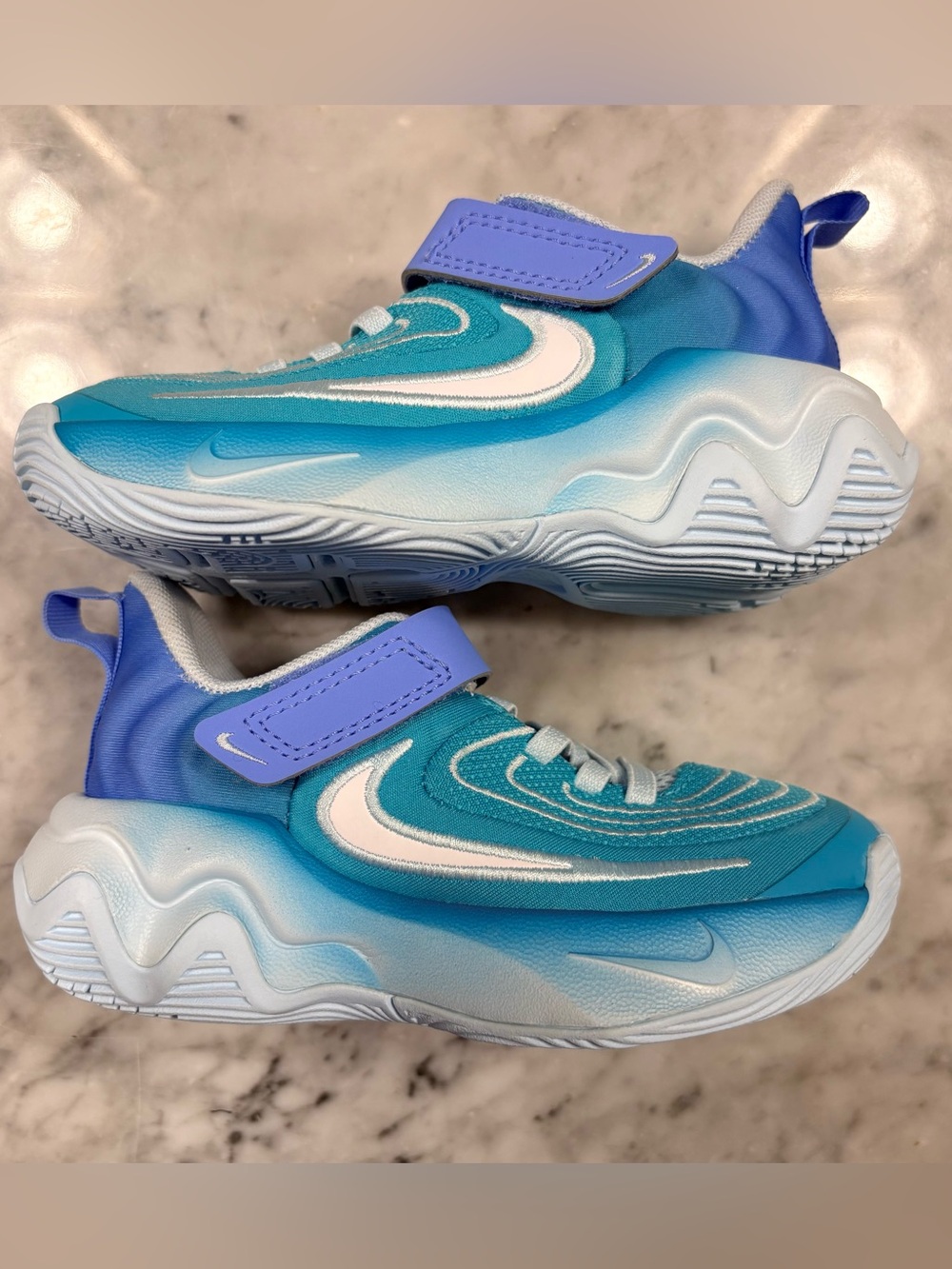 Nike Giannis Immortality 4 Toddler Boy Basketball Strap Shoe Blue White 9C NWOB